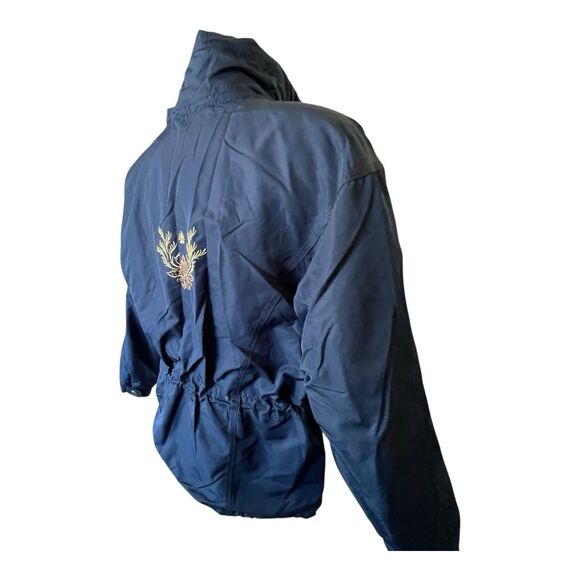 Metropolis Women's Size 14 Winter Parka Coat Jacket Blue Quilted Full Zip Logo - Picture 6 of 11